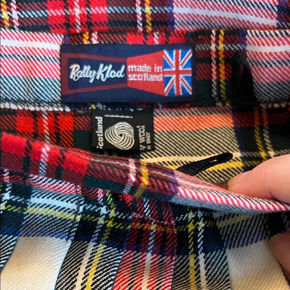 Kids Plaid Skirt - Red and Blue